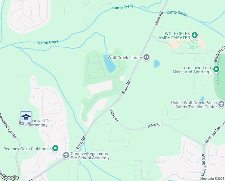 map of restaurants, bars, coffee shops, grocery stores, and more near 3229 Wolf Club Lane Southwest in Atlanta
