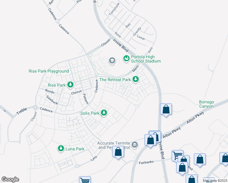 map of restaurants, bars, coffee shops, grocery stores, and more near 241 Culture in Irvine