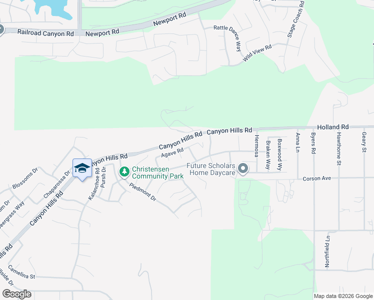 map of restaurants, bars, coffee shops, grocery stores, and more near 36692 Coleus Way in Lake Elsinore