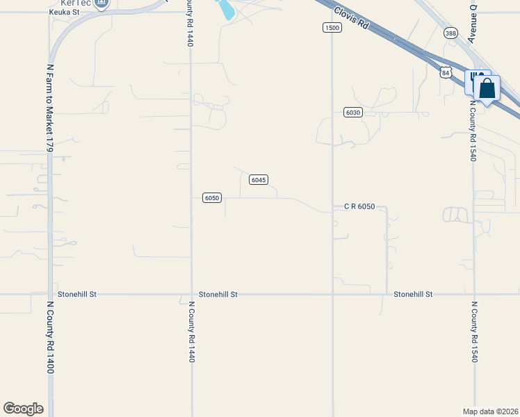 map of restaurants, bars, coffee shops, grocery stores, and more near 7609 County Road 1440 in Shallowater