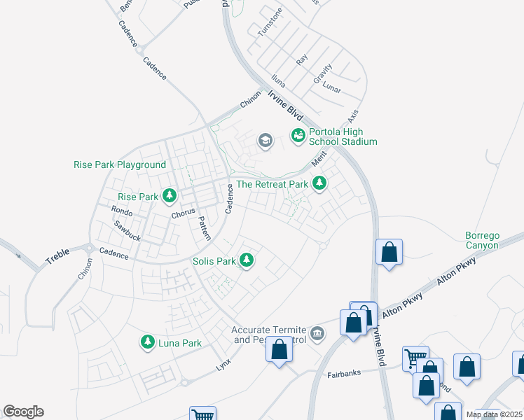 map of restaurants, bars, coffee shops, grocery stores, and more near 113 Culture in Irvine