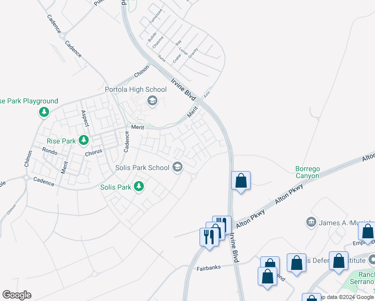 map of restaurants, bars, coffee shops, grocery stores, and more near 138 Biome in Irvine