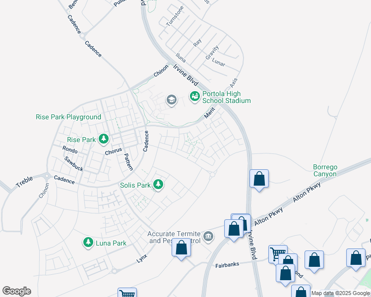 map of restaurants, bars, coffee shops, grocery stores, and more near 208 Zawn in Irvine