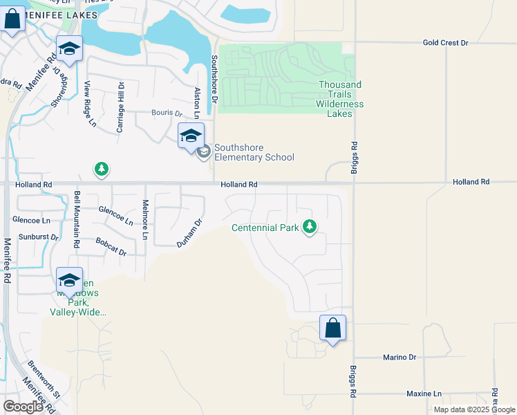 map of restaurants, bars, coffee shops, grocery stores, and more near 31044 Morgan Horse Street in Menifee