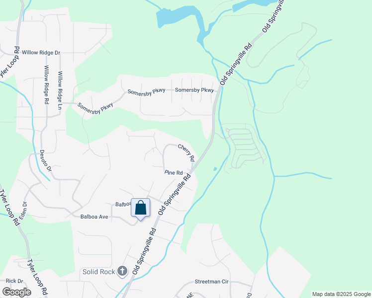 map of restaurants, bars, coffee shops, grocery stores, and more near Cherry Road in Clay