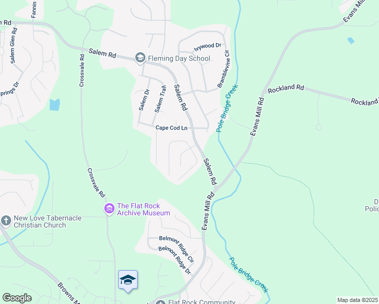 map of restaurants, bars, coffee shops, grocery stores, and more near 5737 Mill View Way in Lithonia