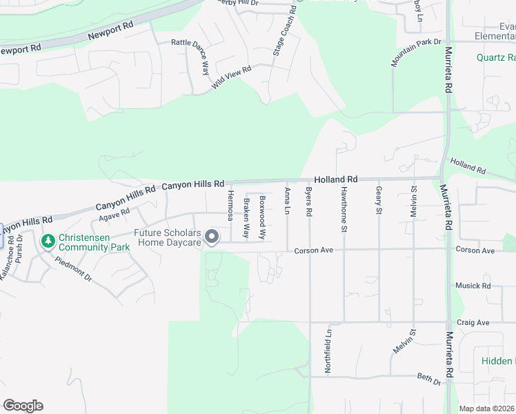 map of restaurants, bars, coffee shops, grocery stores, and more near 36778 Boxwood Way in Lake Elsinore