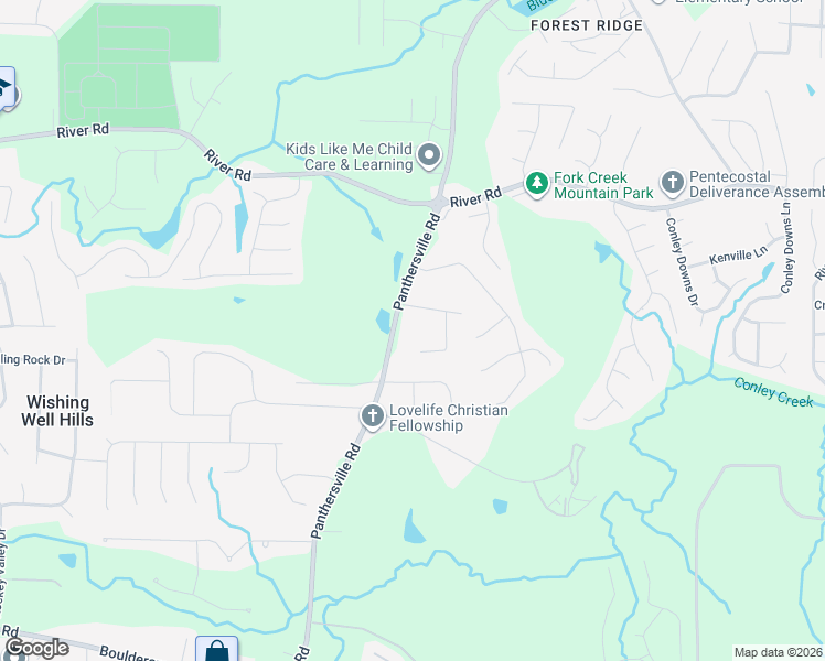 map of restaurants, bars, coffee shops, grocery stores, and more near 3888 Panthersville Road in Ellenwood