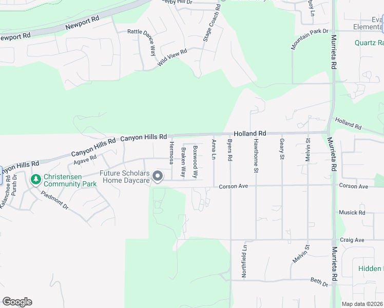map of restaurants, bars, coffee shops, grocery stores, and more near 36778 Boxwood Way in Lake Elsinore