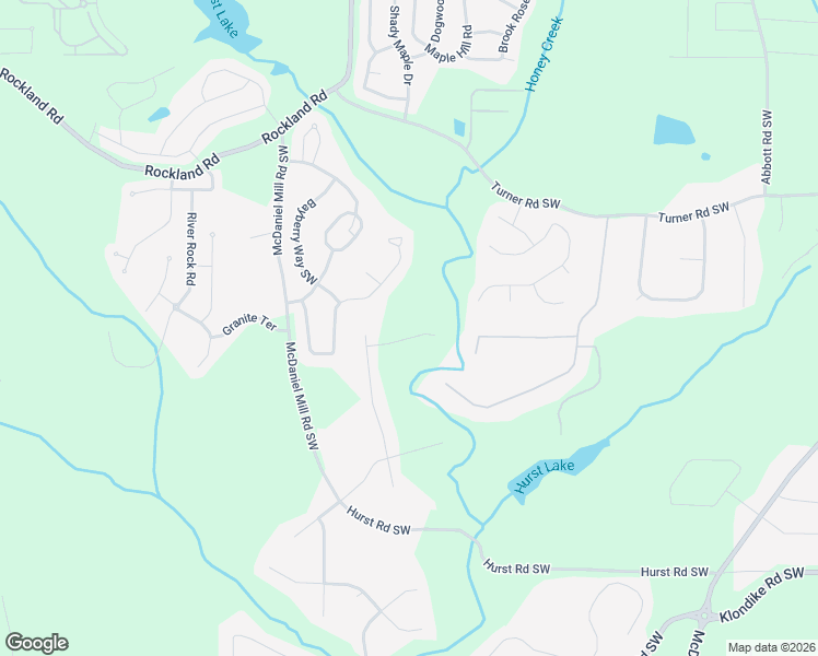 map of restaurants, bars, coffee shops, grocery stores, and more near 1219 Falls Creek Court in Conyers
