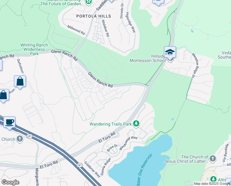 map of restaurants, bars, coffee shops, grocery stores, and more near 1901 Aliso Canyon Drive in Lake Forest