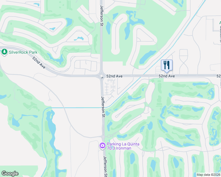 map of restaurants, bars, coffee shops, grocery stores, and more near 52209 Rosewood Lane in La Quinta