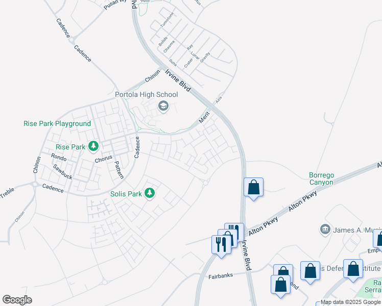 map of restaurants, bars, coffee shops, grocery stores, and more near 127 Biome in Irvine
