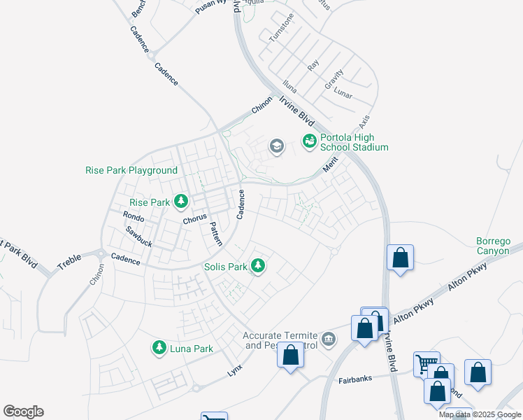 map of restaurants, bars, coffee shops, grocery stores, and more near 205 Culture in Irvine