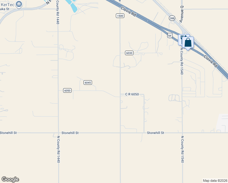 map of restaurants, bars, coffee shops, grocery stores, and more near 7218 County Road 1500 in Shallowater