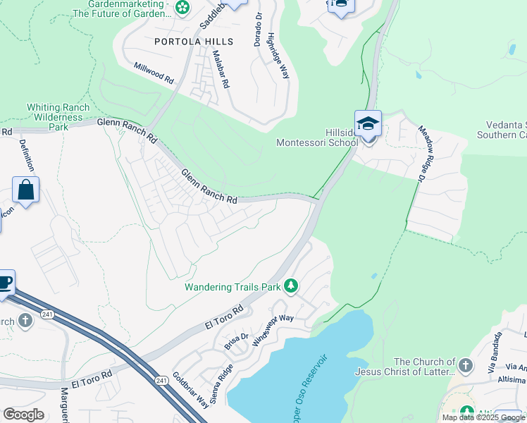 map of restaurants, bars, coffee shops, grocery stores, and more near 1841 Aliso Canyon Drive in Lake Forest