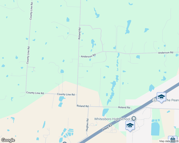 map of restaurants, bars, coffee shops, grocery stores, and more near 960 Roland Road in Whitesboro