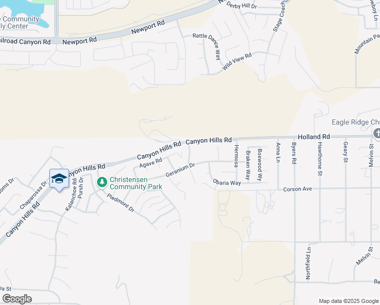 map of restaurants, bars, coffee shops, grocery stores, and more near Acanthus Drive in Menifee