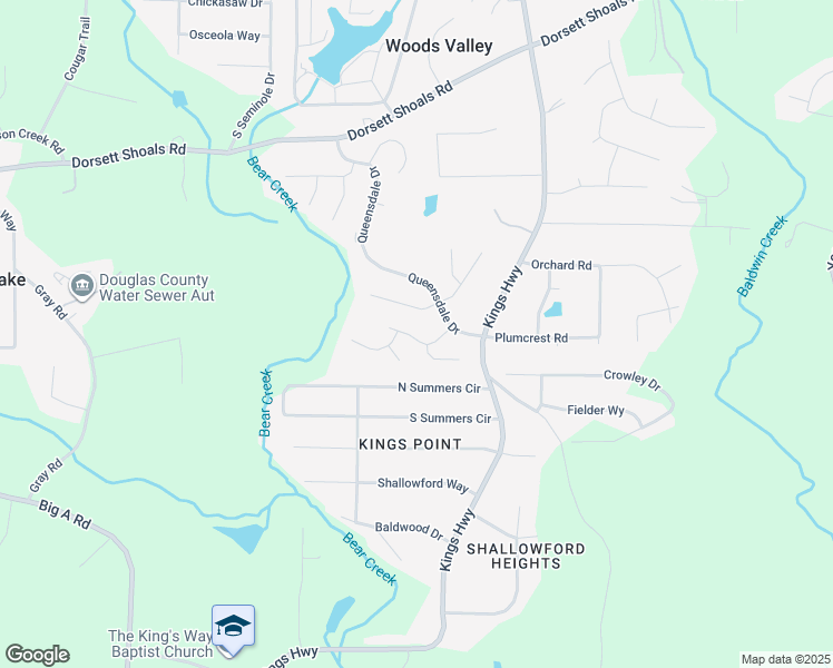 map of restaurants, bars, coffee shops, grocery stores, and more near 5049 Luxford Drive in Douglasville