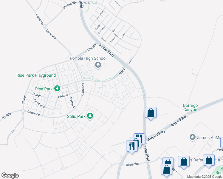 map of restaurants, bars, coffee shops, grocery stores, and more near 159 Biome in Irvine