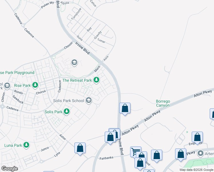 map of restaurants, bars, coffee shops, grocery stores, and more near 271 Tank in Irvine