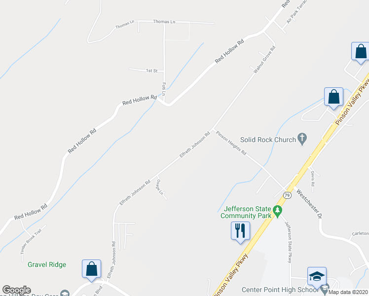 map of restaurants, bars, coffee shops, grocery stores, and more near 4740 Elfreth Johnson Road in Birmingham