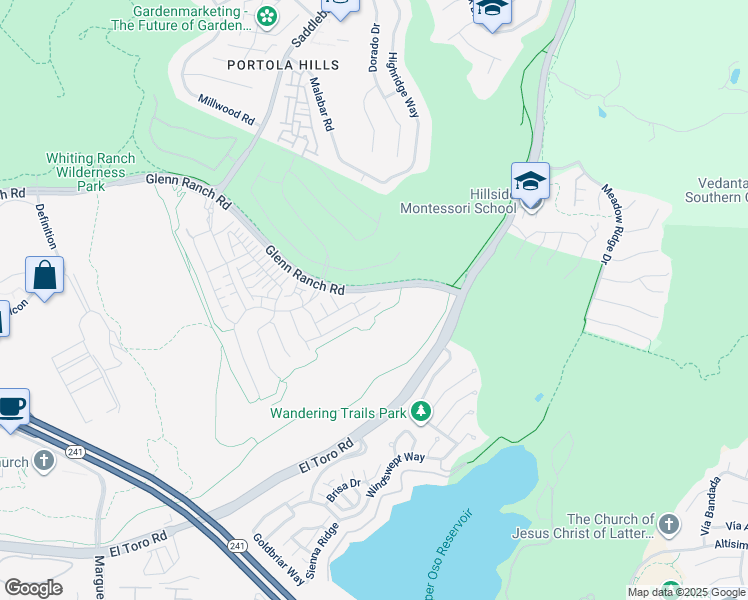 map of restaurants, bars, coffee shops, grocery stores, and more near 1865 Aliso Canyon Drive in Lake Forest