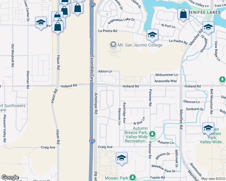 map of restaurants, bars, coffee shops, grocery stores, and more near 28147 Green Forest Drive in Menifee