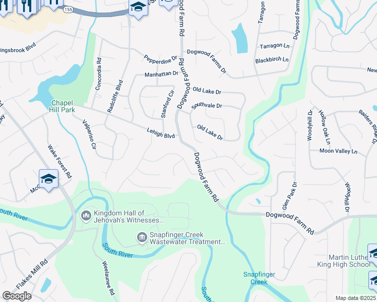 map of restaurants, bars, coffee shops, grocery stores, and more near 3805 Dogwood Farm Road in Decatur