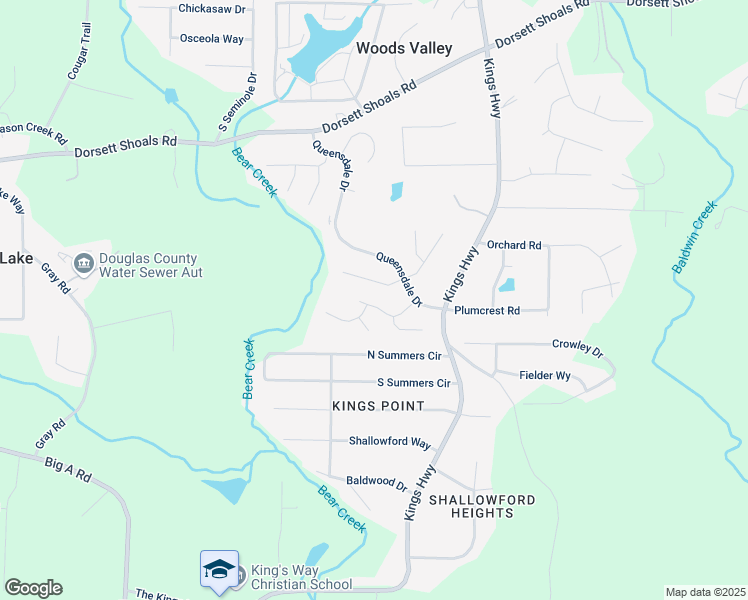 map of restaurants, bars, coffee shops, grocery stores, and more near 5069 Luxford Drive in Douglasville