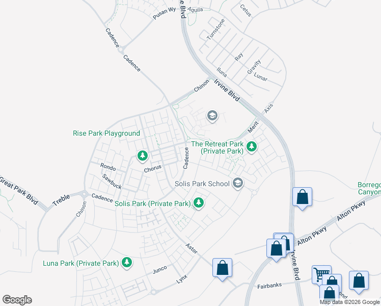 map of restaurants, bars, coffee shops, grocery stores, and more near 212 Keeper in Irvine