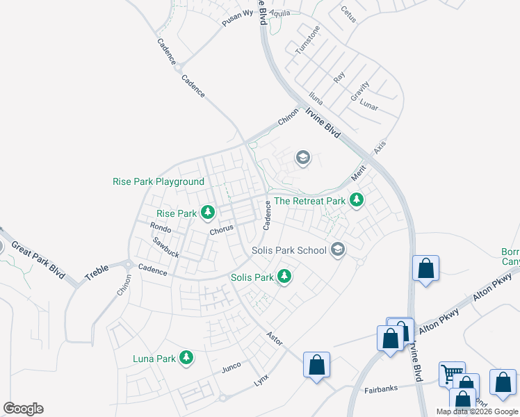 map of restaurants, bars, coffee shops, grocery stores, and more near 212 Keeper in Irvine