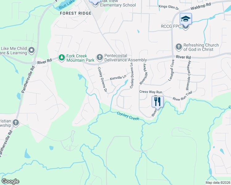 map of restaurants, bars, coffee shops, grocery stores, and more near 2990 Rossburn Court in Decatur