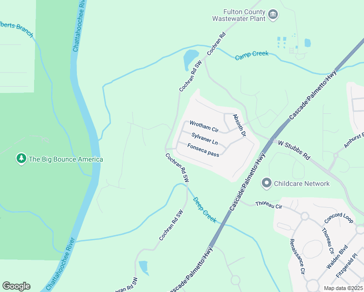 map of restaurants, bars, coffee shops, grocery stores, and more near 7688 Wrotham Circle in Atlanta