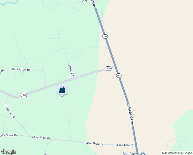 map of restaurants, bars, coffee shops, grocery stores, and more near 1-173 South Carolina 1970 in Aiken