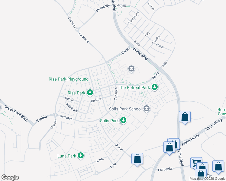 map of restaurants, bars, coffee shops, grocery stores, and more near 212 Keeper in Irvine