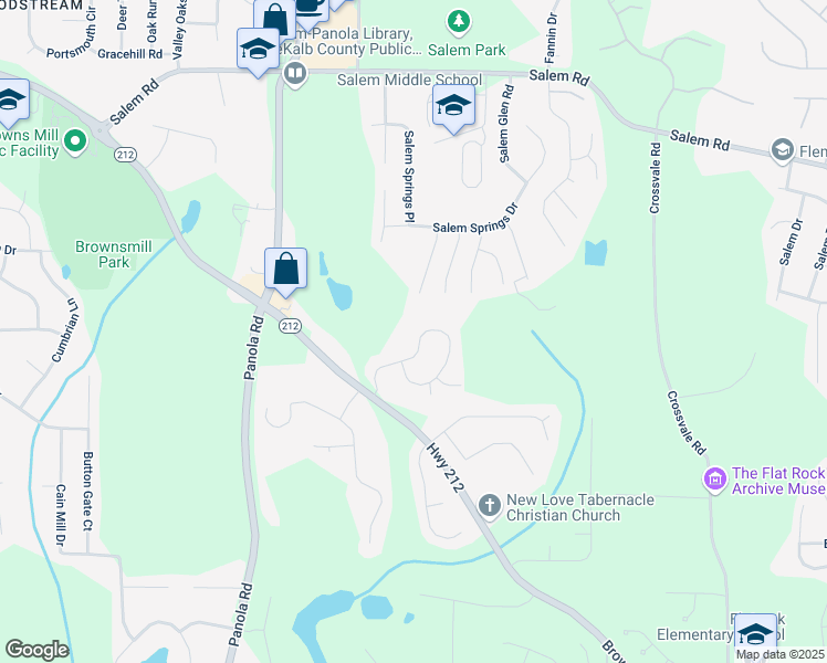 map of restaurants, bars, coffee shops, grocery stores, and more near 3783 Eagle Woods Circle in Stonecrest