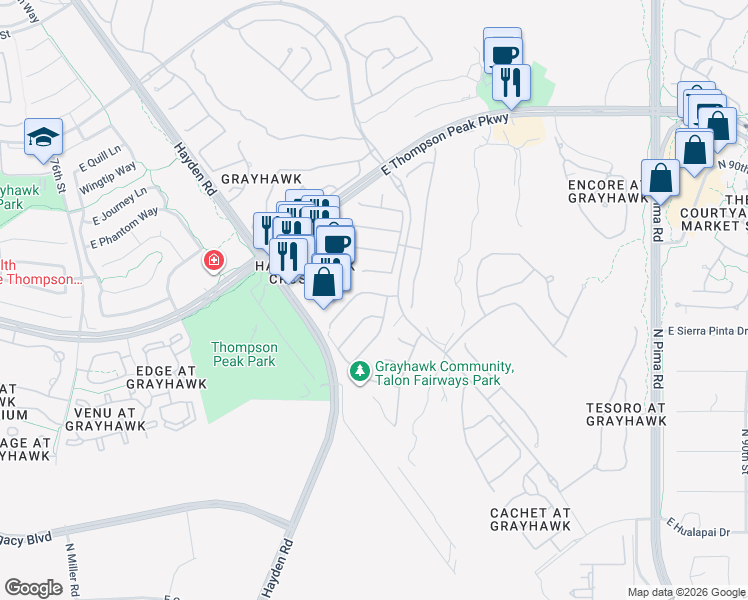 map of restaurants, bars, coffee shops, grocery stores, and more near 8218 East Mountain Spring Road in Scottsdale