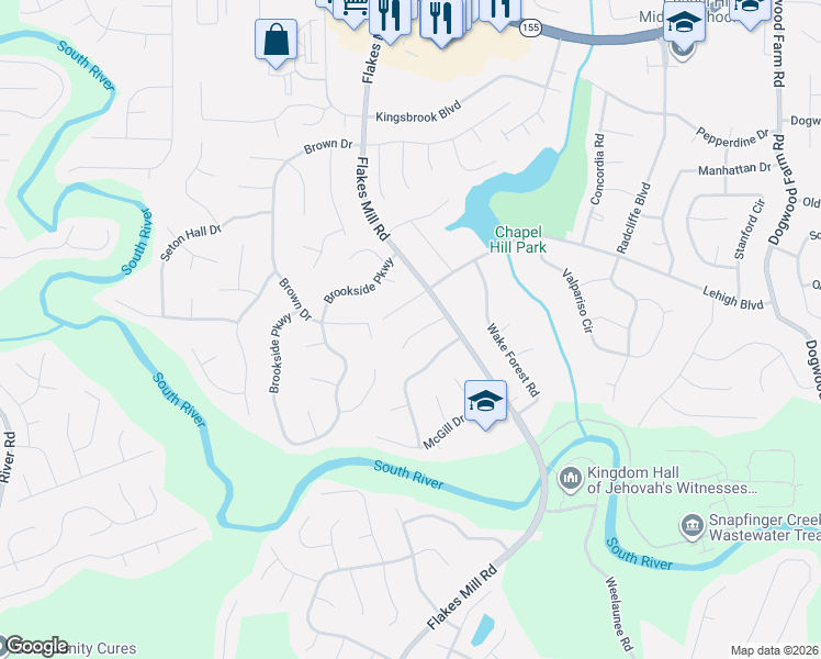 map of restaurants, bars, coffee shops, grocery stores, and more near 3934 Dalhouise Lane in Decatur