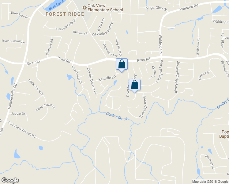 map of restaurants, bars, coffee shops, grocery stores, and more near 3828 Conley Downs Lane in Decatur