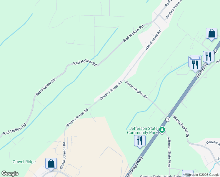 map of restaurants, bars, coffee shops, grocery stores, and more near 4786 Elfreth Johnson Road in Birmingham