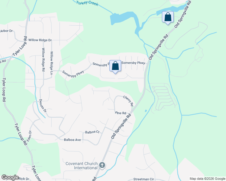 map of restaurants, bars, coffee shops, grocery stores, and more near 5729 Dogwood Road in Pinson