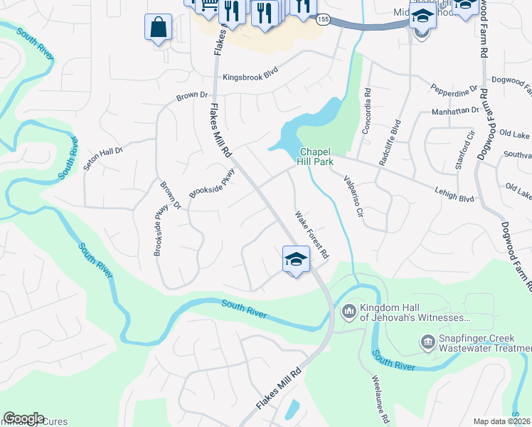 map of restaurants, bars, coffee shops, grocery stores, and more near 3953 Dalhouise Lane in Decatur