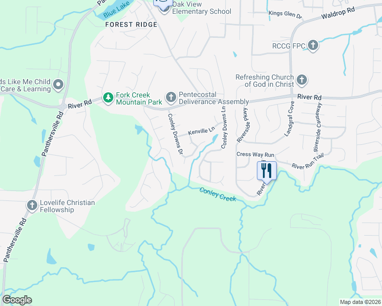 map of restaurants, bars, coffee shops, grocery stores, and more near 2990 Rossburn Court in Decatur