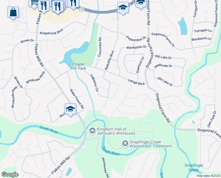 map of restaurants, bars, coffee shops, grocery stores, and more near 3790 Radcliffe Boulevard in Decatur