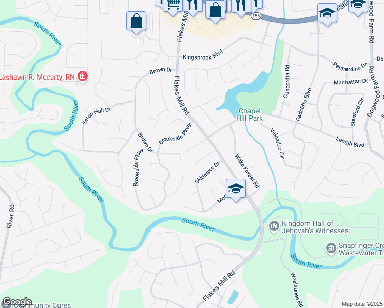 map of restaurants, bars, coffee shops, grocery stores, and more near 3934 Dalhouise Lane in Decatur