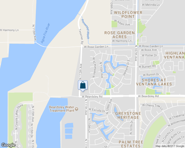 map of restaurants, bars, coffee shops, grocery stores, and more near 11059 West Mohawk Lane in Sun City