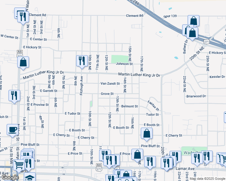 map of restaurants, bars, coffee shops, grocery stores, and more near 1221 Grove Street in Paris