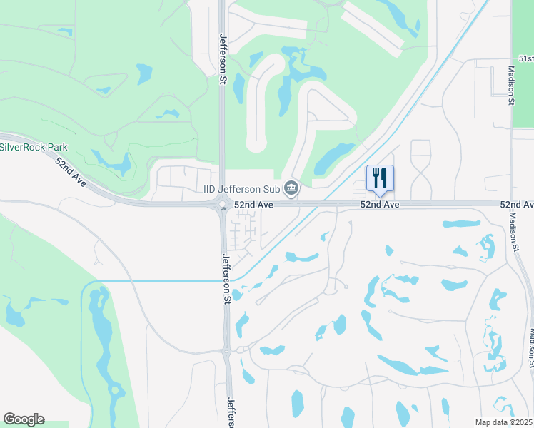 map of restaurants, bars, coffee shops, grocery stores, and more near 80175 52nd Avenue in La Quinta