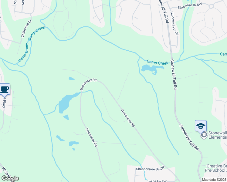map of restaurants, bars, coffee shops, grocery stores, and more near 3073 Demooney Road in College Park